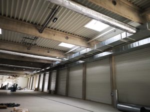 Budapest ipari csarnok légtechnikai rendszerének kivitelezése