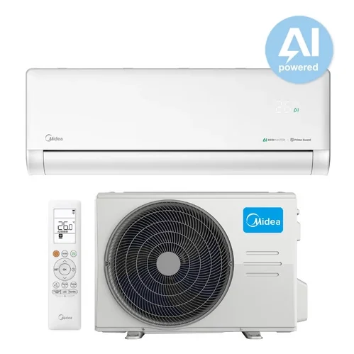 solstite split klima 3,5kW midea klima marka, belső és külső egység beépitett wi-fi és távirányitóval
