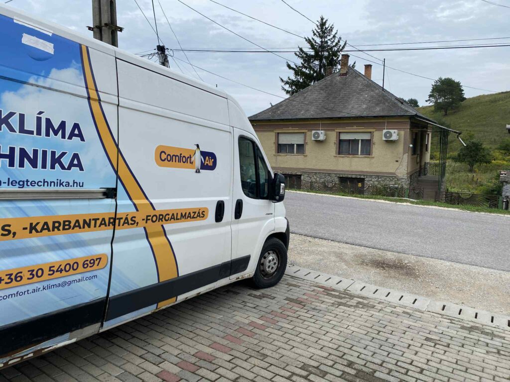 Comfort Air Klíma autó munka közben fűtés klímával Borsod megye falvaiban