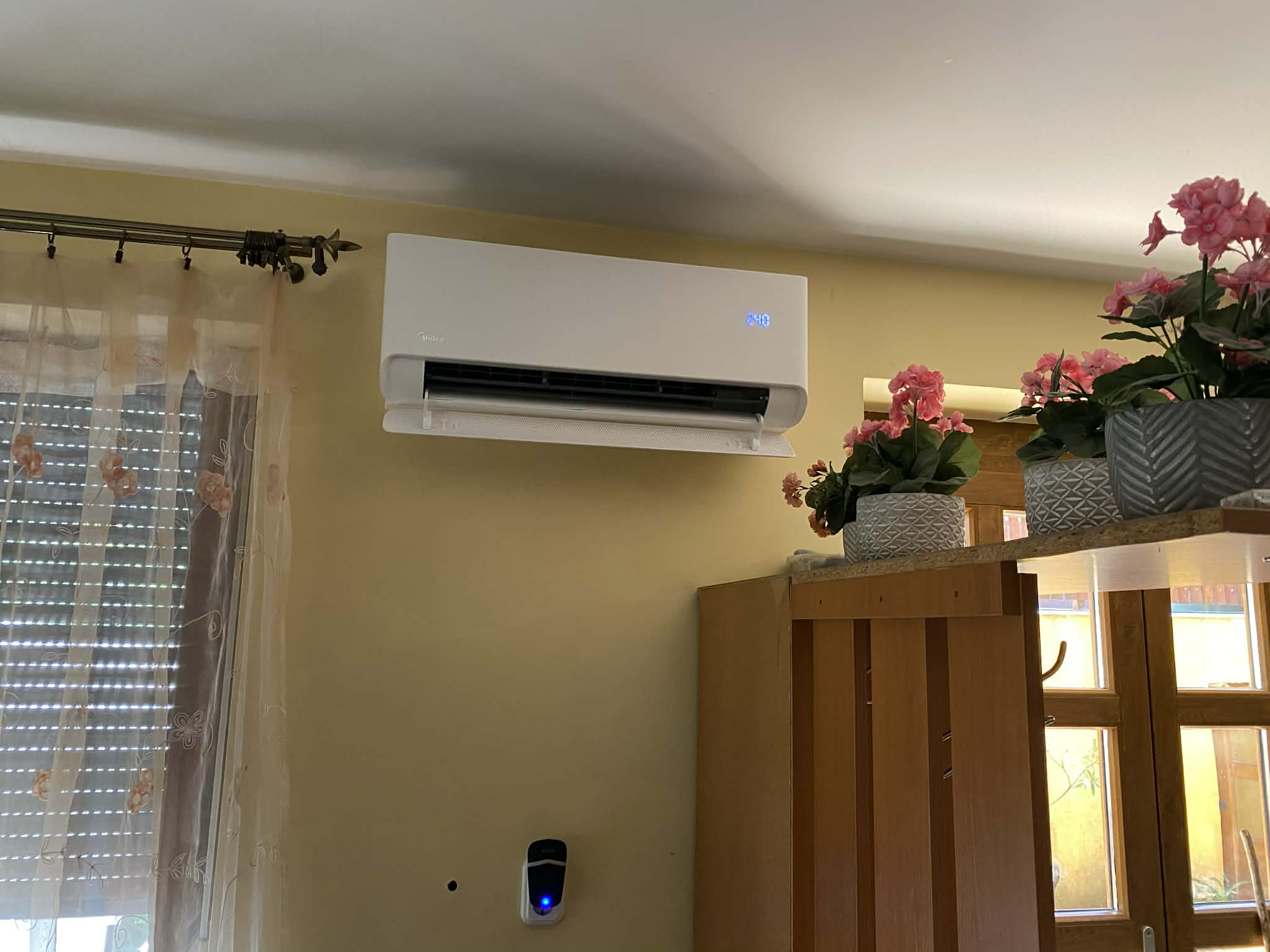 Beltéri klíma nappaliban működés közben